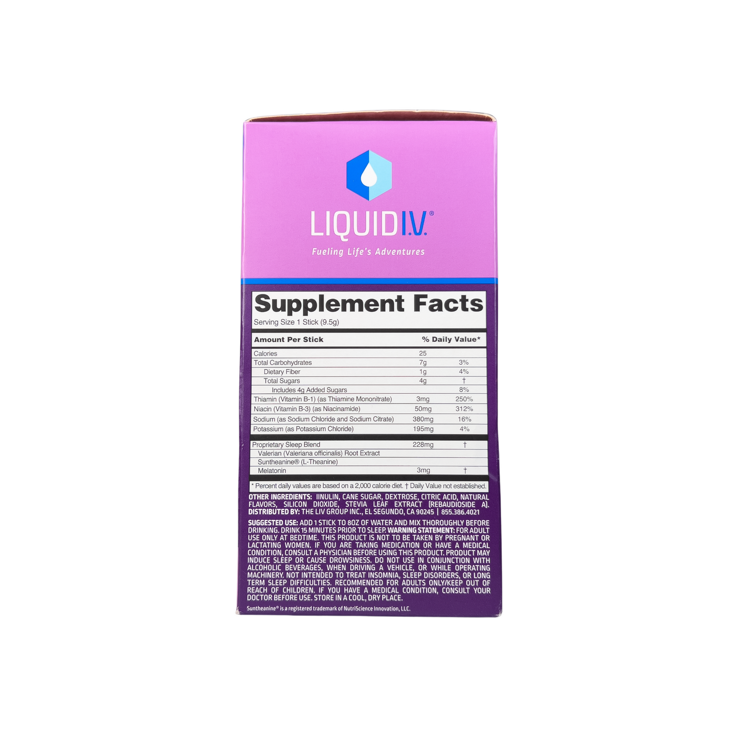 Liquid I.V. Sleep Multiplier Nighttime Drink Mix - Blueberry Lavender Flavor, 10 Stick Packs