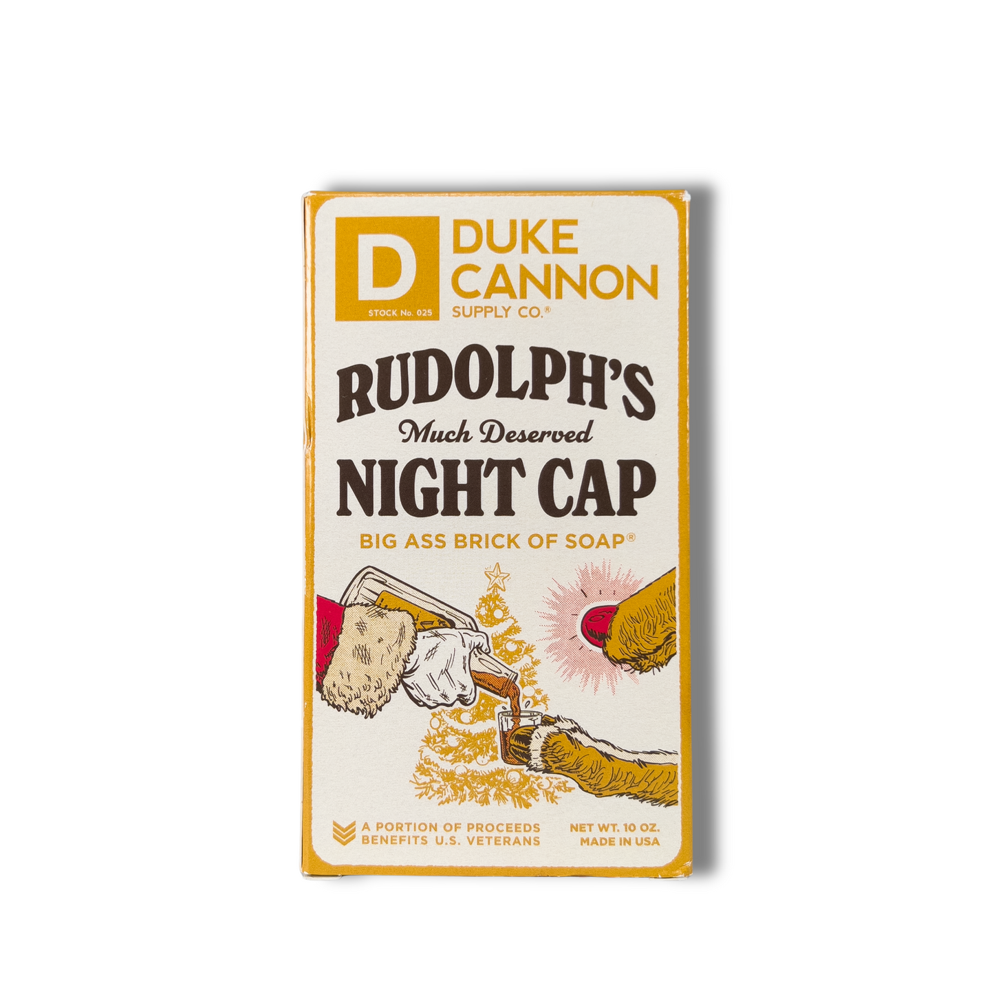Duke Cannon Rudolph’s Night Cap Big Ass Brick of Soap Bar I 10 oz