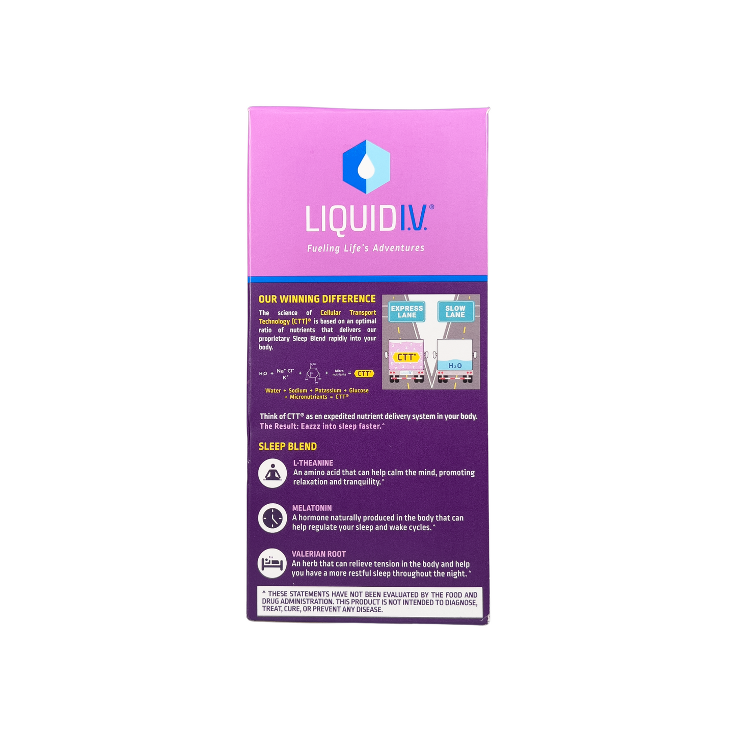 Liquid I.V. Sleep Multiplier Nighttime Drink Mix - Blueberry Lavender Flavor, 10 Stick Packs