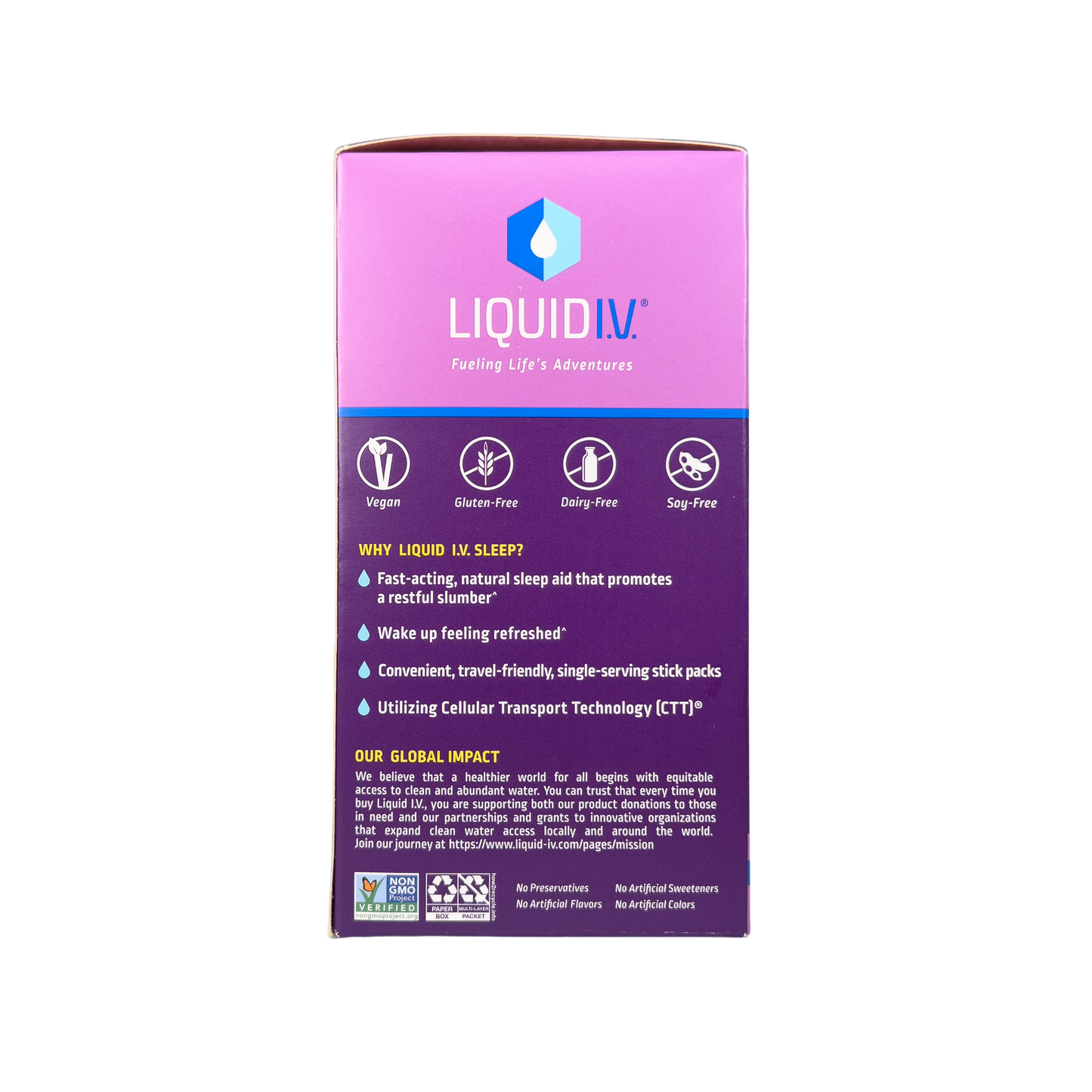 Liquid I.V. Sleep Multiplier Nighttime Drink Mix - Blueberry Lavender Flavor, 10 Stick Packs