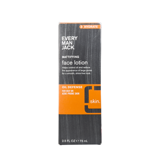 Every Man Jack Mattifying Face Lotion - Oil Defense, 2.5 fl oz