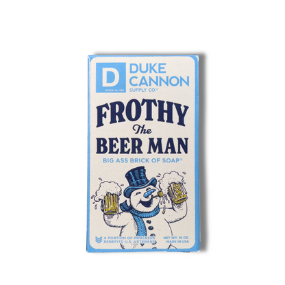 Duke Cannon Frothy The Beer Man Big Ass Brick of Soap - Woodsy Sandalwood, 10 oz