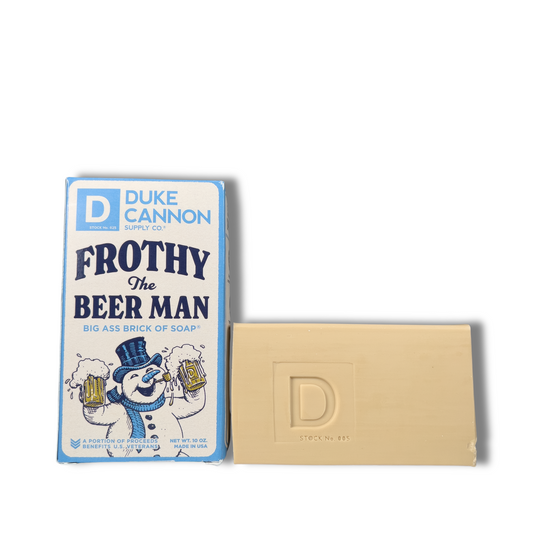 Duke Cannon Frothy The Beer Man Big Ass Brick of Soap - Woodsy Sandalwood, 10 oz