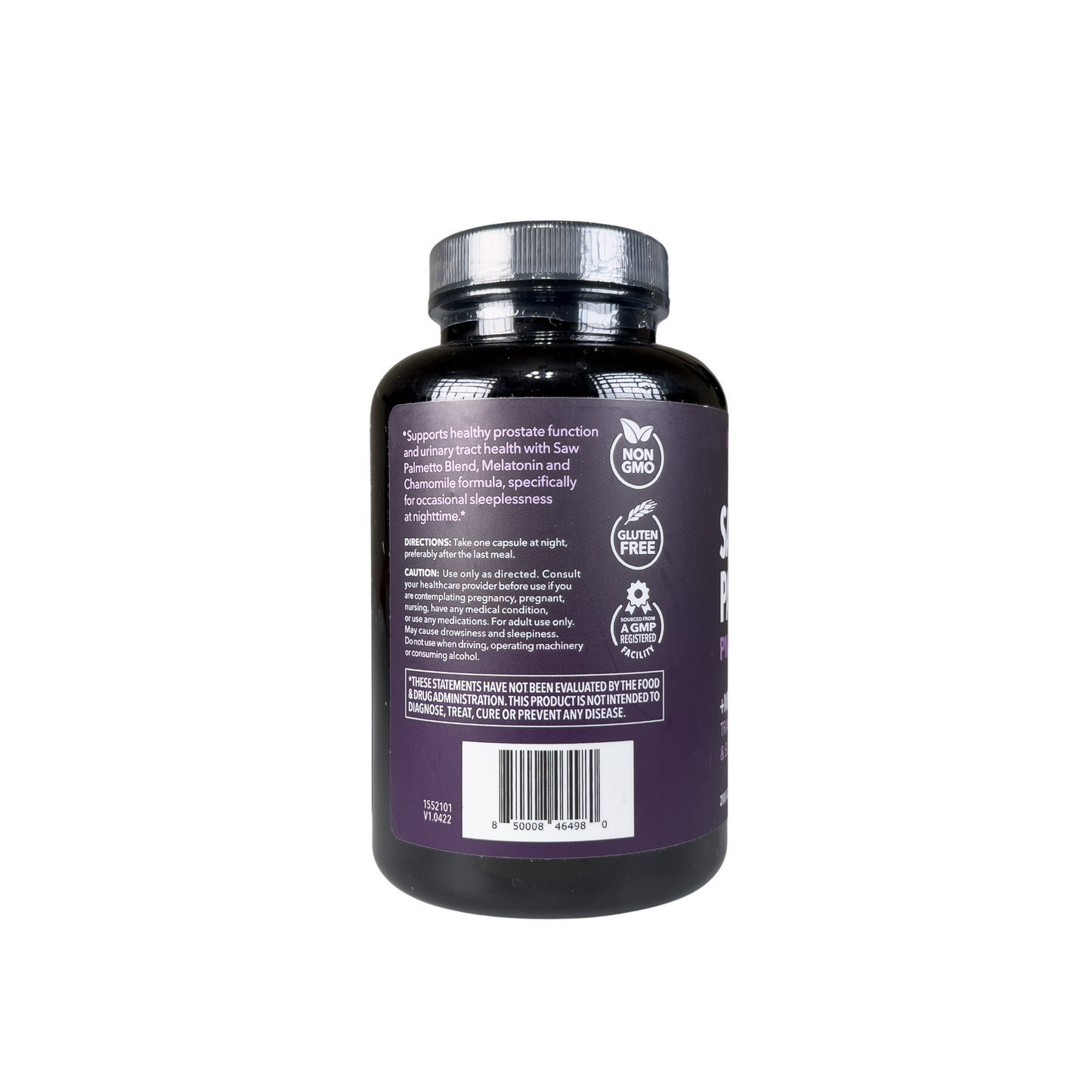 Saw Palmetto PM for Men with Melatonin 3mg - Night Time Prostate Health, 200 Capsules