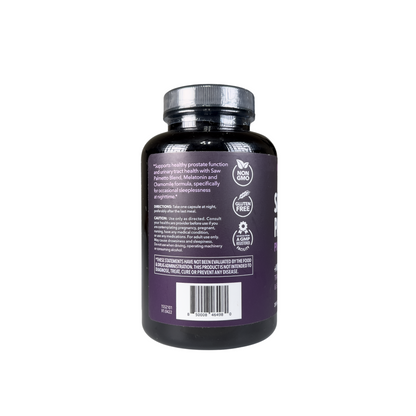 Saw Palmetto PM for Men with Melatonin 3mg - Night Time Prostate Health, 200 Capsules