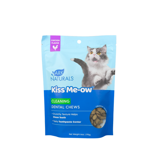 Ark Naturals Kiss Me-Ow Cleaning Dental Chews - Chicken Flavor for Cats, 6 oz