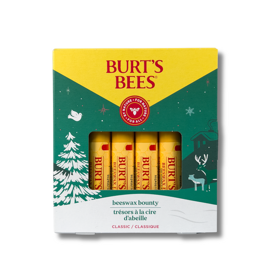 Burt's Bees Beeswax Bounty Classic Lip Balm Holiday Gift Set I 4 Pack