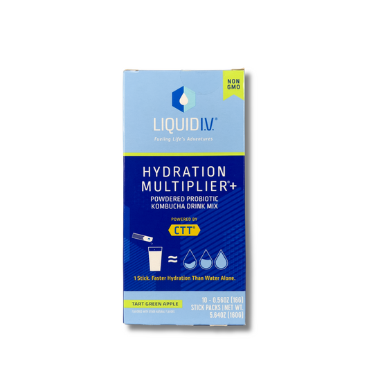Liquid IV Hydration Multiplier+ Kombucha Tart Green Apple Drink Mix I 10 pack