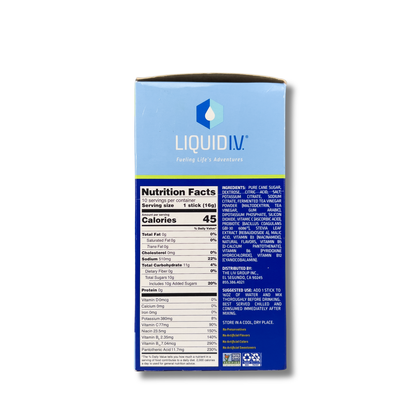 Liquid IV Hydration Multiplier+ Kombucha Tart Green Apple Drink Mix I 10 pack