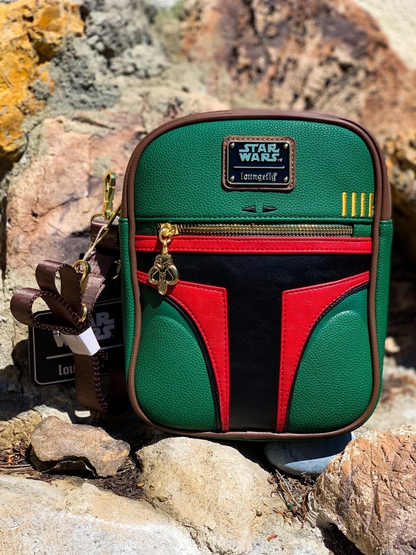 Loungefly Star Wars Boba Fett Cosplay Convertible Mini Backpack and Wallet Bundle