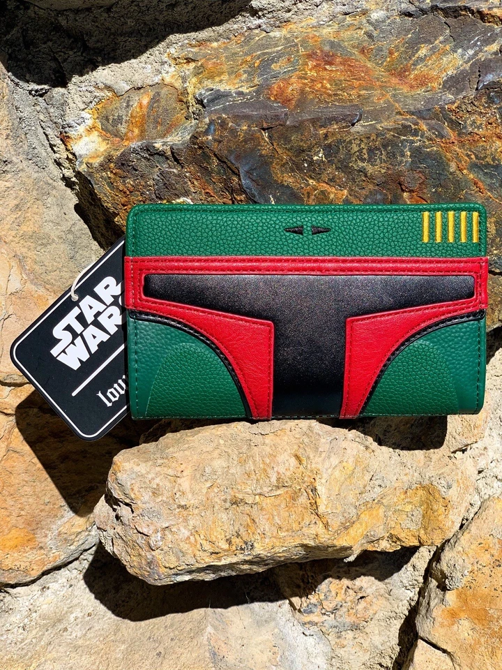 Loungefly Star Wars Boba Fett Cosplay Convertible Mini Backpack and Wallet Bundle